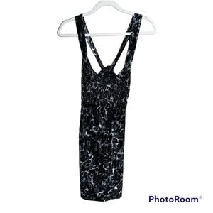 Free People Virgo Moon Velvet Mini Dress in Silver Combo Size M NWT